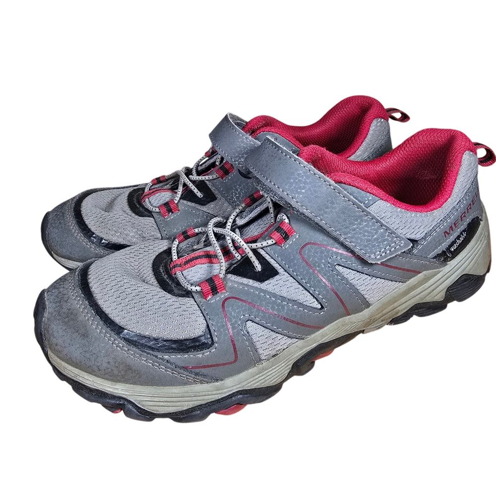 Merrell Trainers Youth Size 5 Trail Quest Washable Gray Leather Sneakers Shoes